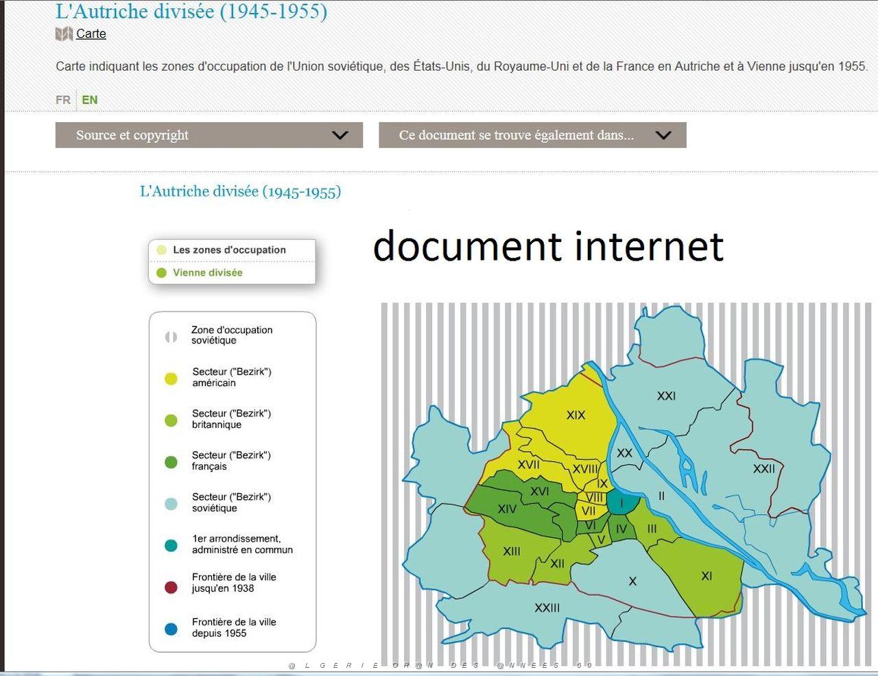 237 1945 09 11 AUTRICHE DIVISEE.VIENNE PARTAGEE.JPG